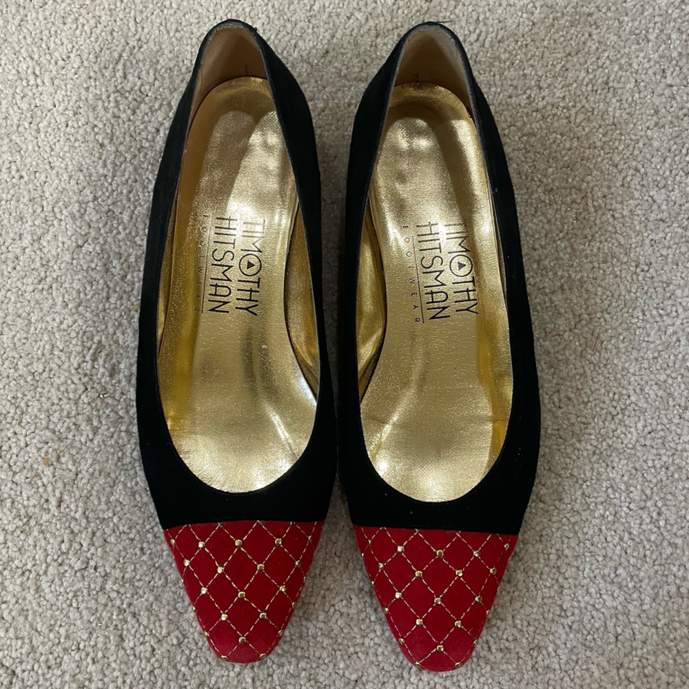Vintage Timothy Hitsman Velvet and Suede Flats Size 6